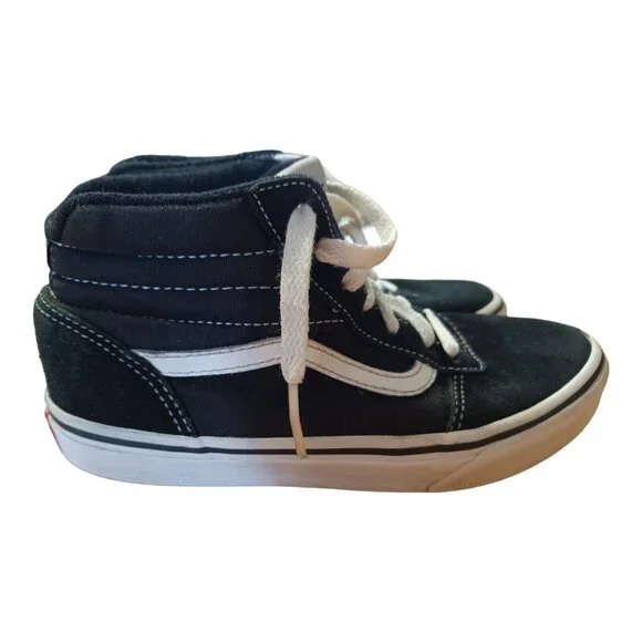Vans Sk8 Hi Shoe Youth Sz 3 Black & White 500714 Off The Wall Sneaker High Top - Picture 1 of 8